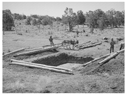 Dugout Construction in Pie Town New Mexico June 1940