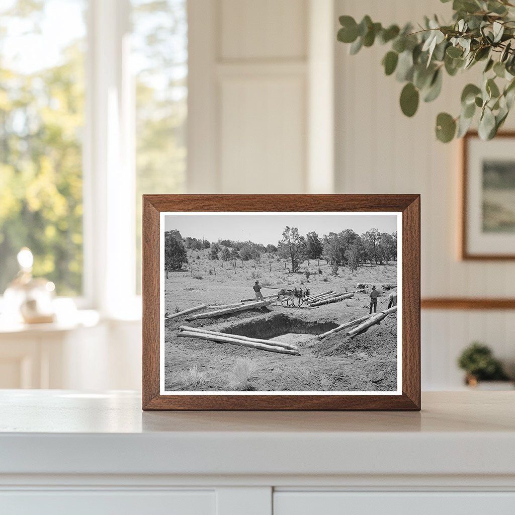 Dugout Construction in Pie Town New Mexico June 1940