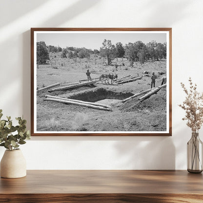 Dugout Construction in Pie Town New Mexico June 1940