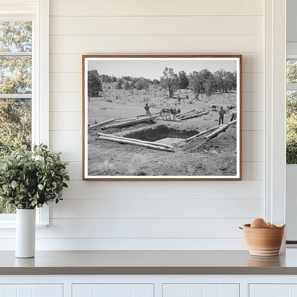 Dugout Construction in Pie Town New Mexico June 1940
