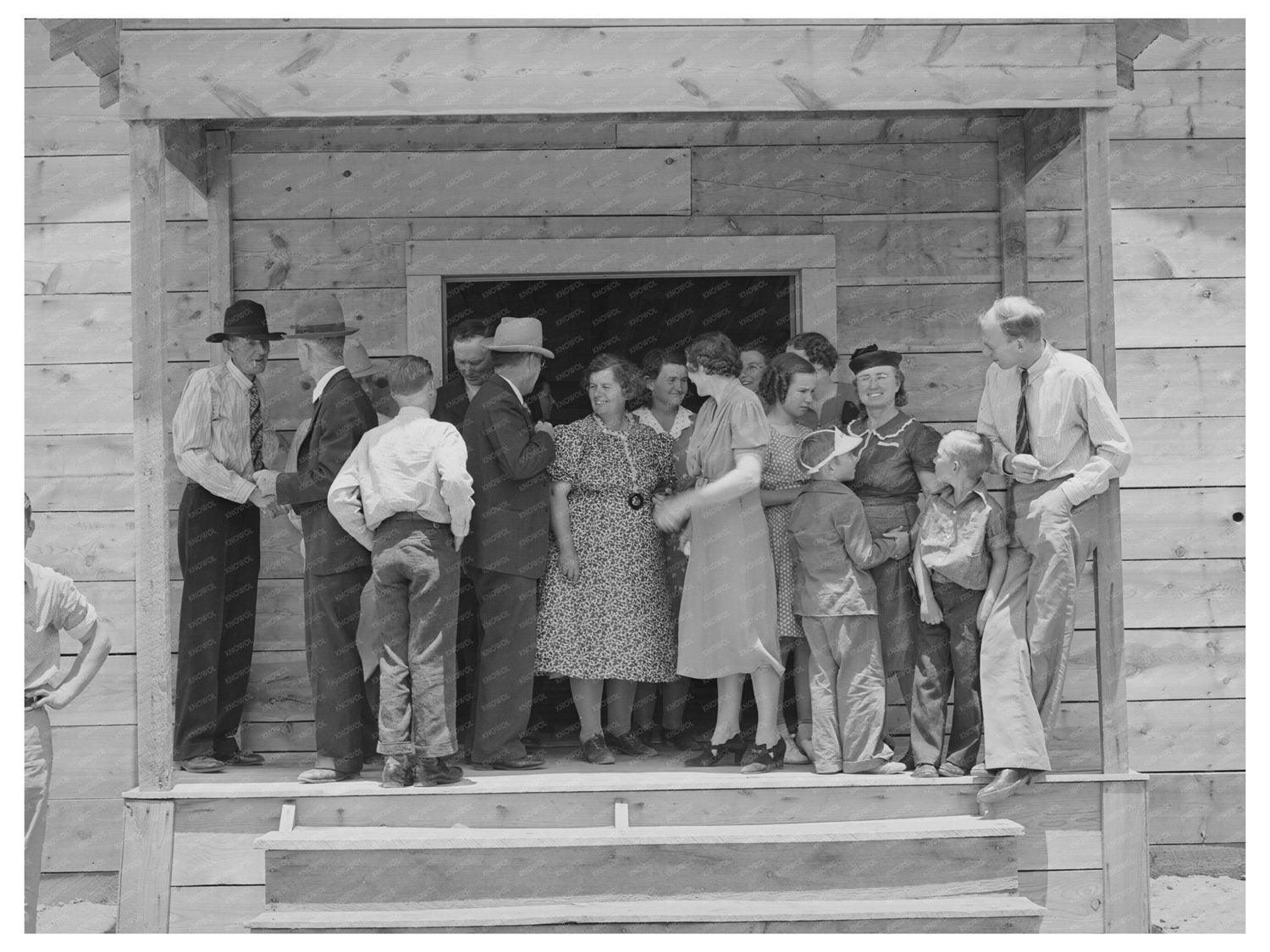 Community Dinner in Pie Town New Mexico June 1940 Photo