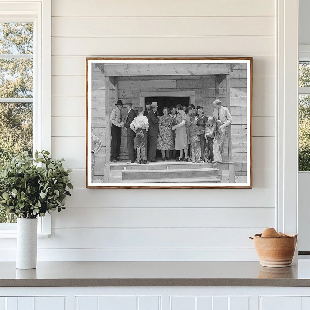 Community Dinner in Pie Town New Mexico June 1940 Photo
