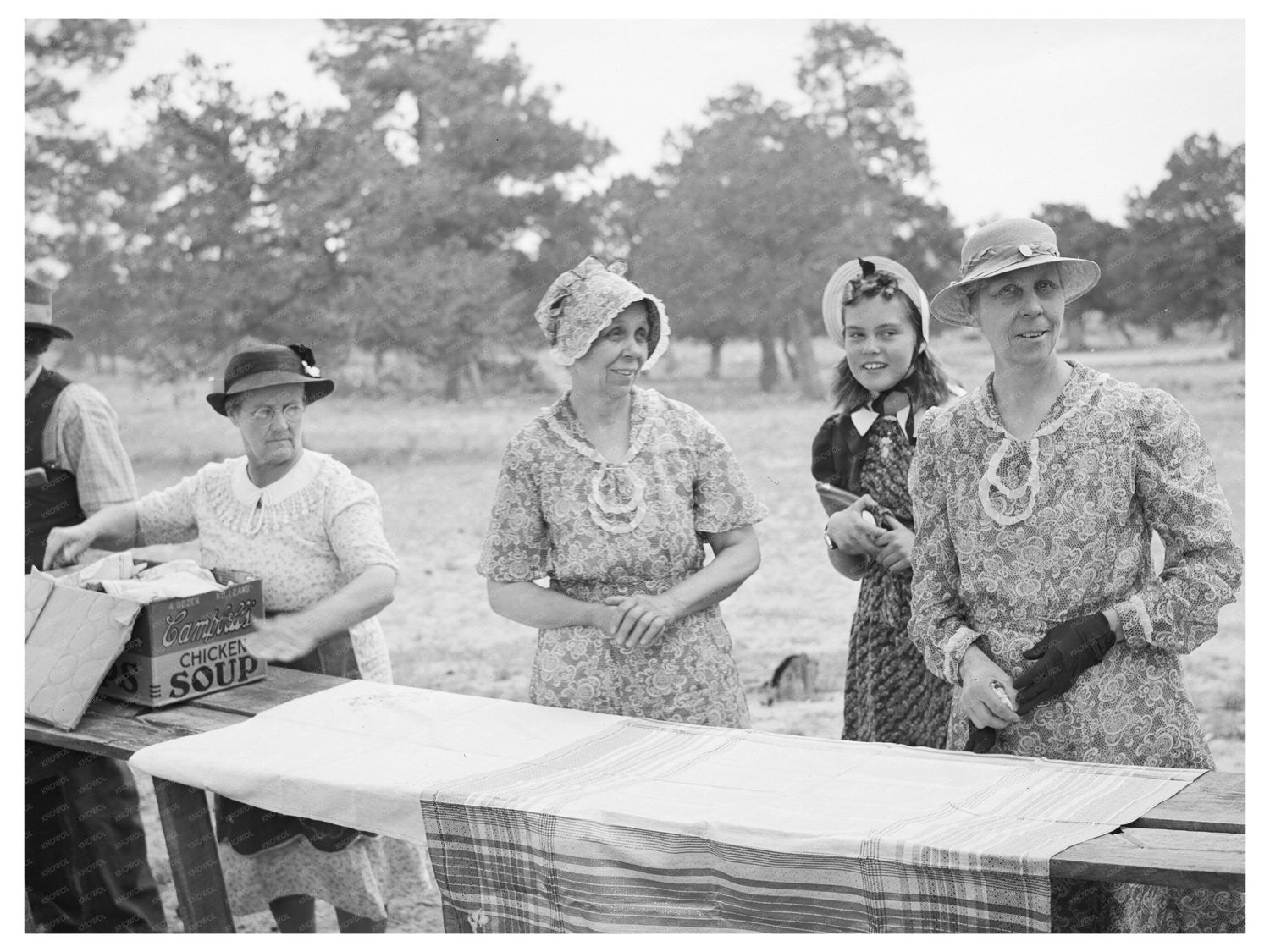 Farm Women Prepare Dinner at Community Sing Pie Town 1940
