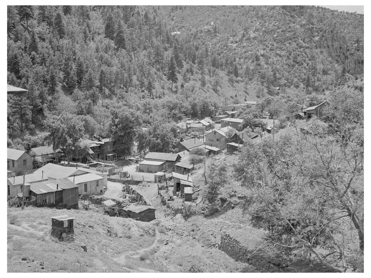 Aerial View of Mogollon New Mexico June 1940