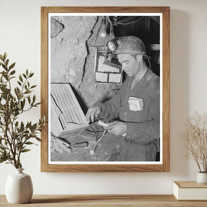 Miner Inserting Fuse into Dynamite Mogollon New Mexico 1940