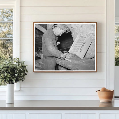 Miner Inserting Fuse into Dynamite Mogollon New Mexico 1940