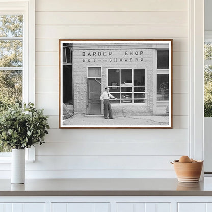 Mogollon New Mexico Barber Shop Vintage Photo 1940