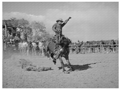 Bronc Busting Rodeo in Quemado New Mexico June 1940