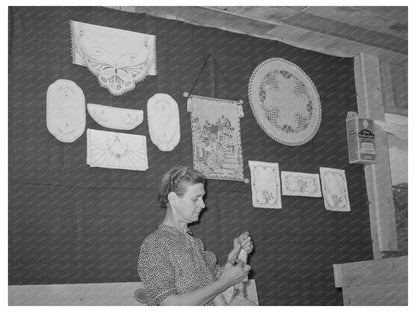 Woman in Curio Shop in Pie Town New Mexico 1940