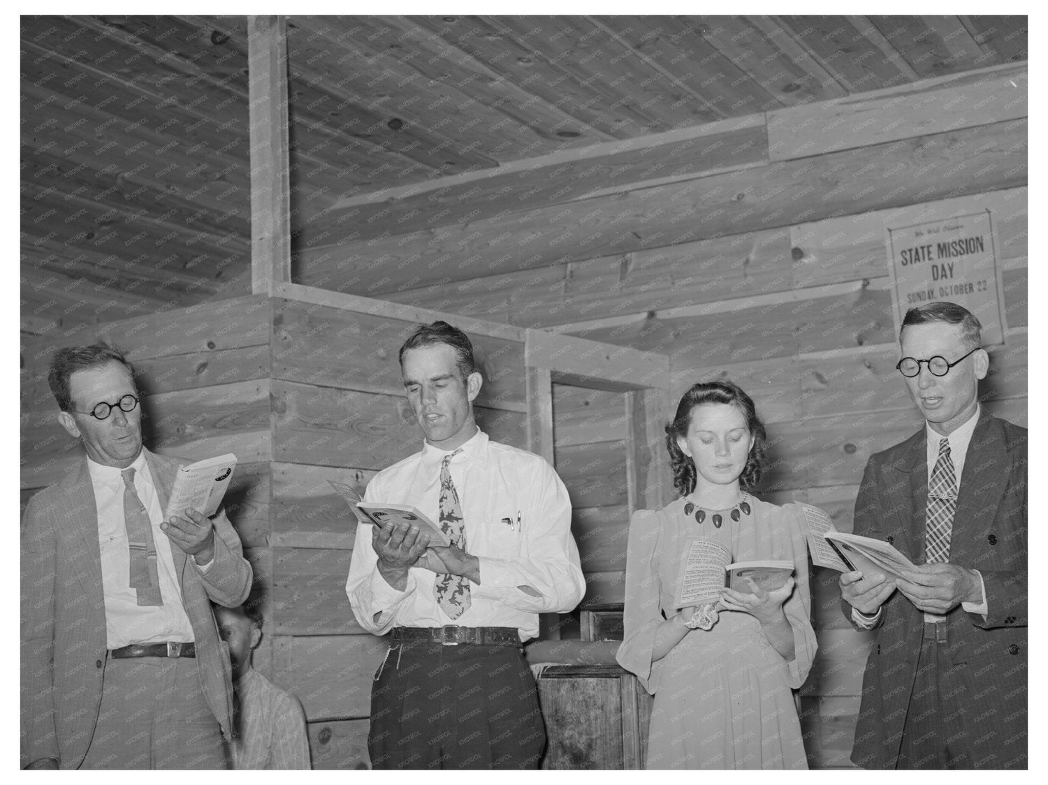 1940 Community Sing in Pie Town New Mexico Quartette