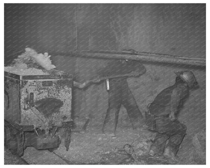 Gold Ore Mucking at Mogollon Mine New Mexico June 1940