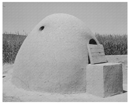 Adobe Oven in Chamisal New Mexico July 1940