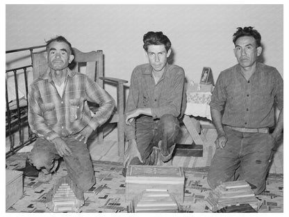 Spanish-American Wood Carvers in Chamisal New Mexico 1940