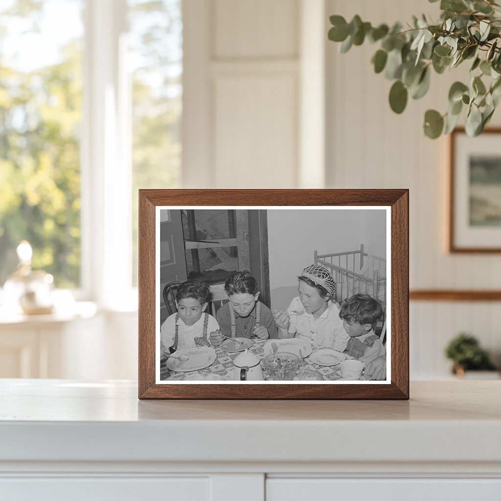 Spanish-American Family Dinner in Chamisal New Mexico 1940