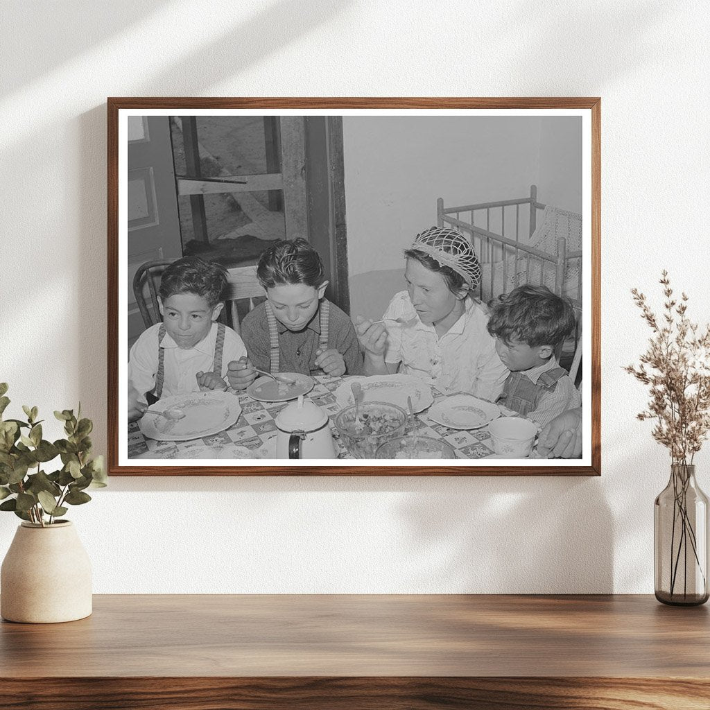 Spanish-American Family Dinner in Chamisal New Mexico 1940