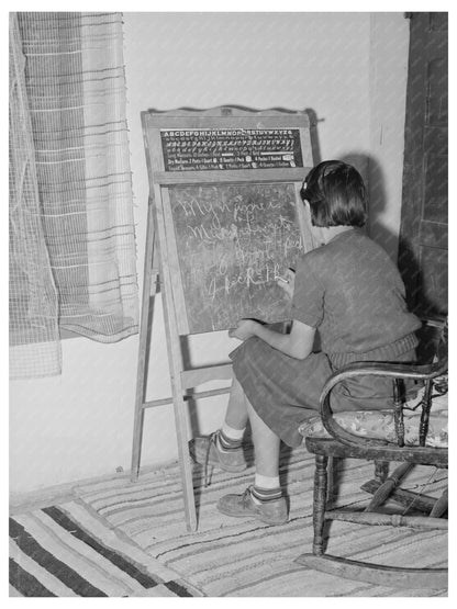 Spanish-American Girl Learning English Chamisal 1940