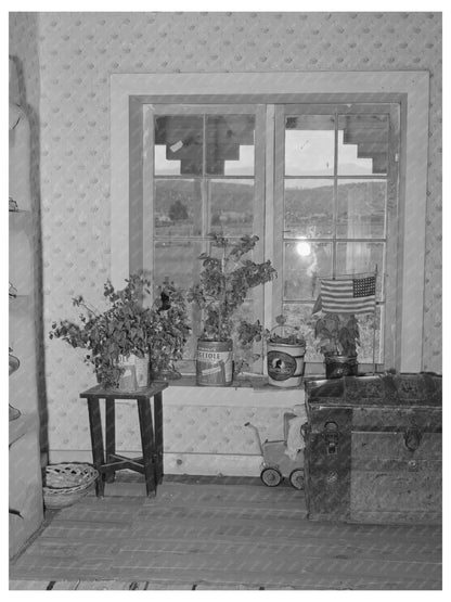 Spanish-American Farmer Bedroom Chamisal New Mexico 1940