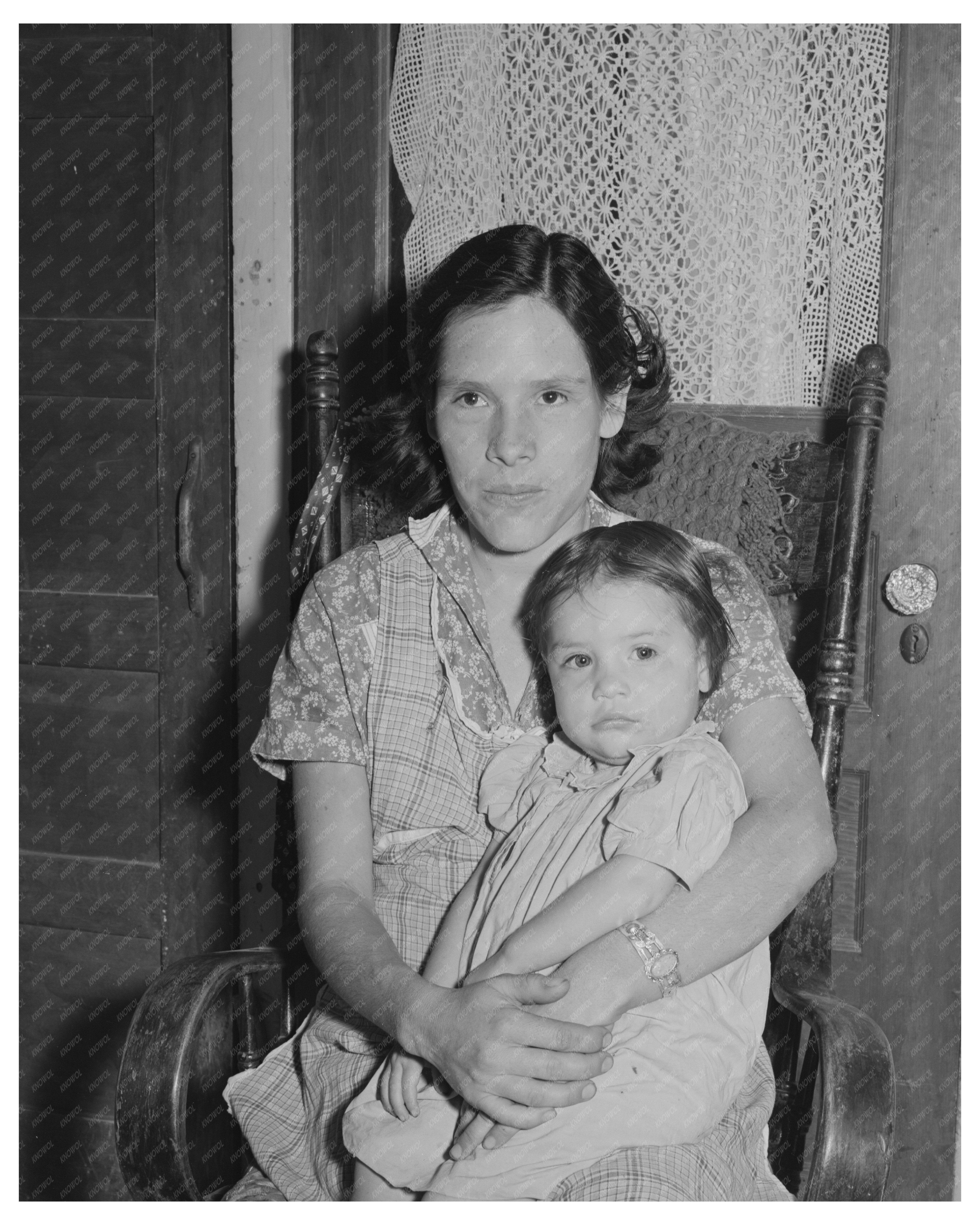 Matilda Lovato and Daughter Elsie Chamisal 1940 Portrait
