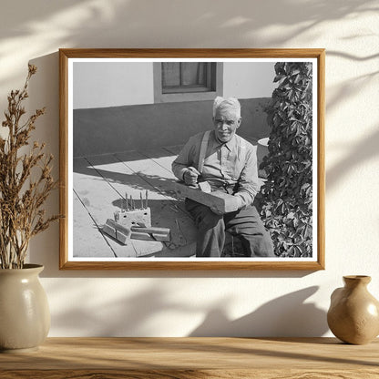 Elderly Farmer with Tools in Chamisal New Mexico 1940