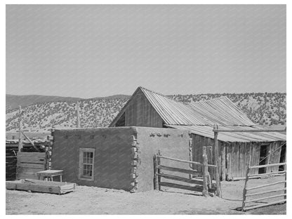 Vintage Adobe Shed and Barn in Chamisal New Mexico 1940