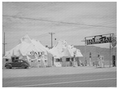 Cafe and Filling Station on Highway 66 New Mexico 1940