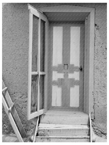 Spanish-American House Entrance Chamisal New Mexico 1940