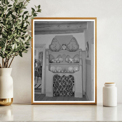 Homemade Adobe Cupboard in New Mexico Farmhouse 1940