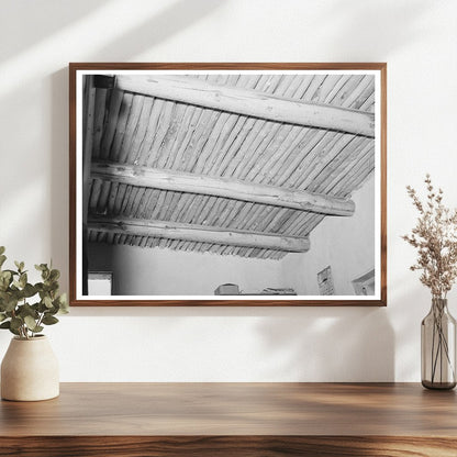 Vigas Ceiling in Spanish-American Home Amalia New Mexico 1940