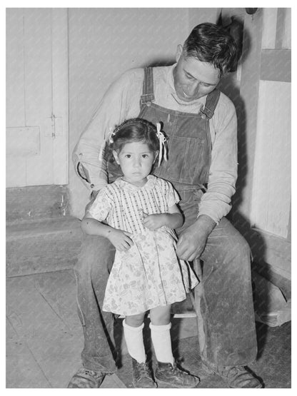 Spanish-American Farmer and Daughter Chamisal New Mexico 1940