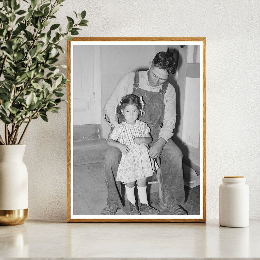 Spanish-American Farmer and Daughter Chamisal New Mexico 1940