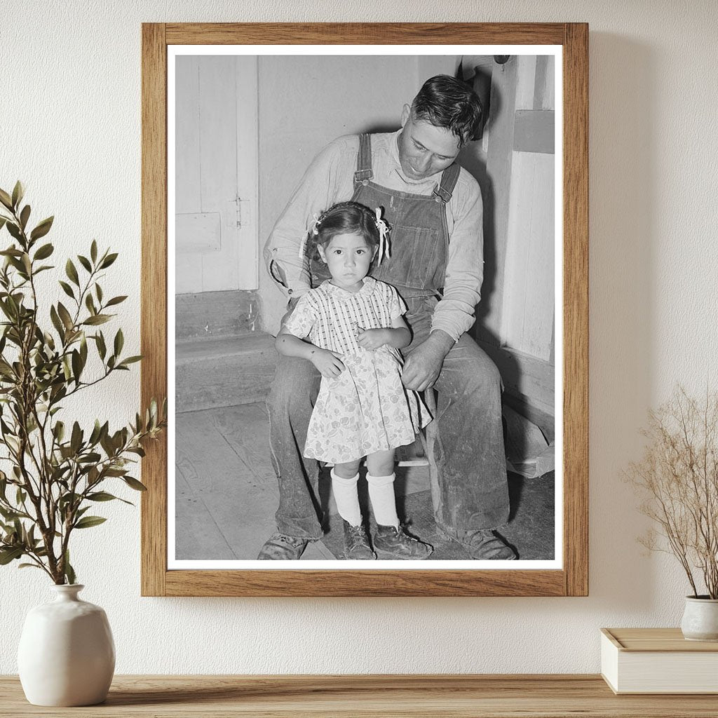 Spanish-American Farmer and Daughter Chamisal New Mexico 1940