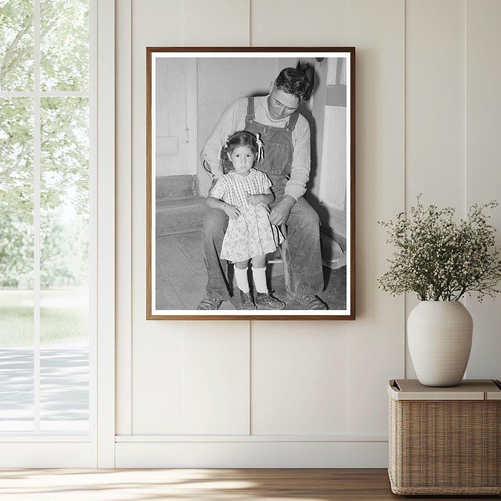 Spanish-American Farmer and Daughter Chamisal New Mexico 1940