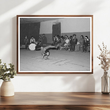 Acrobat Performance at Traveling Show Penasco 1940