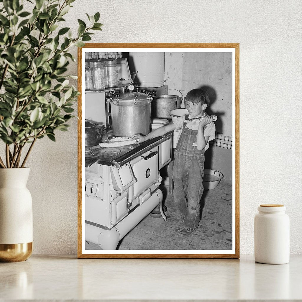 Spanish-American Boy Eating Roasted Corn Chamisal 1940