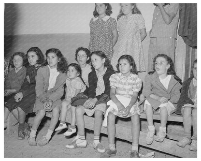 Spanish-American Children Watching Performance Penasco 1940