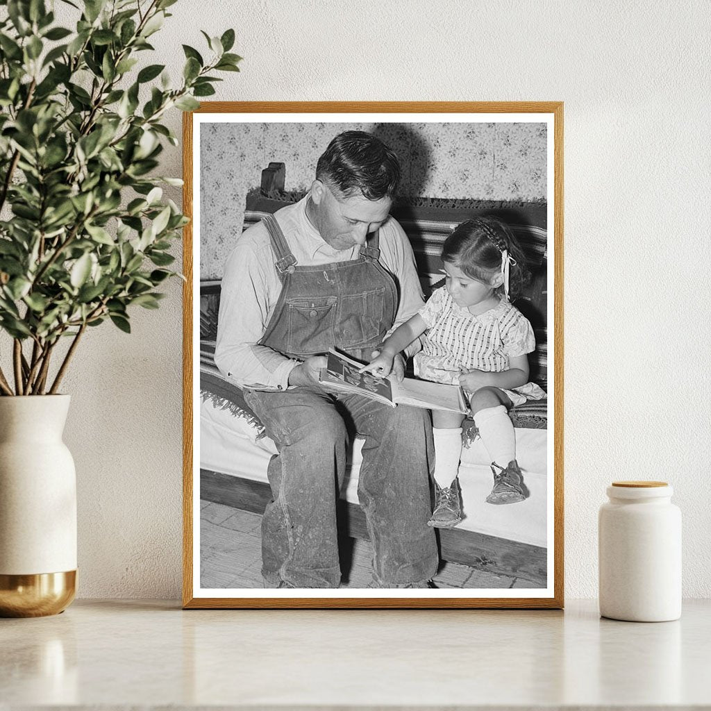 Spanish-American Farmer and Daughter in 1940 New Mexico