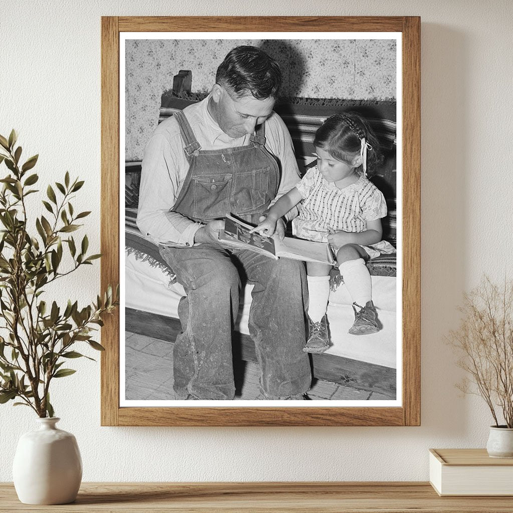 Spanish-American Farmer and Daughter in 1940 New Mexico