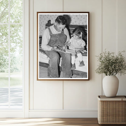 Spanish-American Farmer and Daughter in 1940 New Mexico