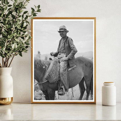 Spanish-American Farmer on Horseback Rodarte New Mexico 1940