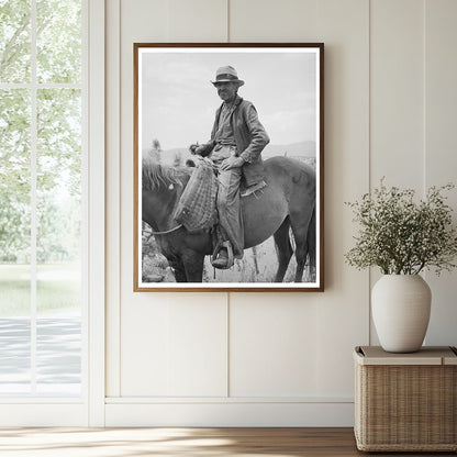 Spanish-American Farmer on Horseback Rodarte New Mexico 1940