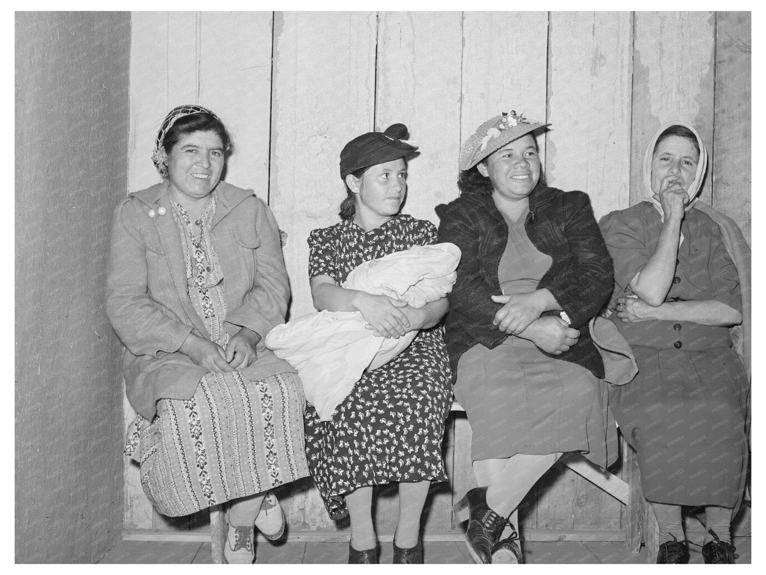 Spanish-American Women at Traveling Clinic Chamisal 1940