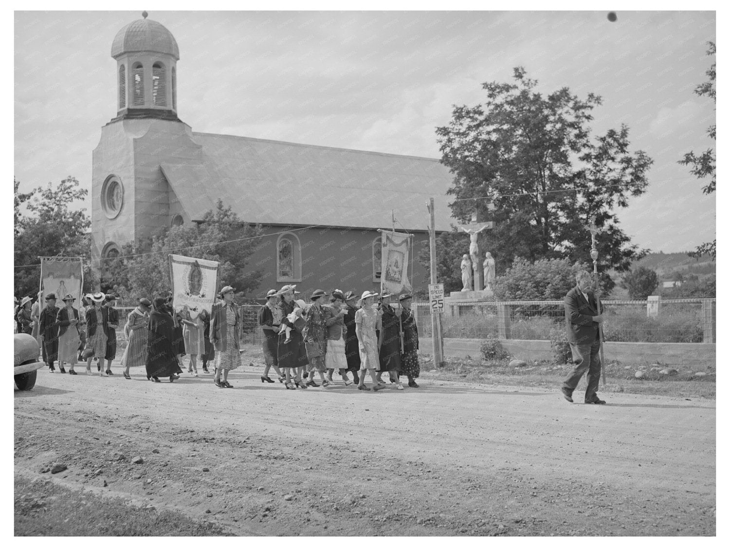 Spanish-American Catholic Procession Penasco New Mexico 1940