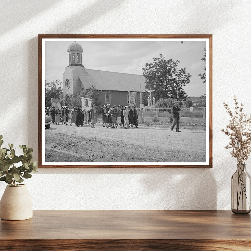 Spanish-American Catholic Procession Penasco New Mexico 1940