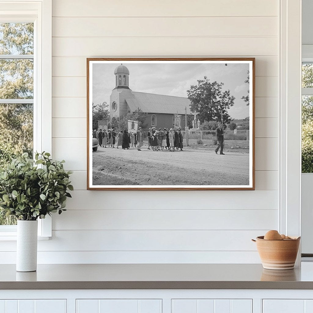 Spanish-American Catholic Procession Penasco New Mexico 1940