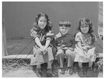 Children of Spanish-American Farmer Amalia New Mexico 1940