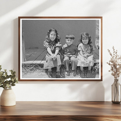 Children of Spanish-American Farmer Amalia New Mexico 1940