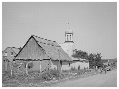 Catholic Church and Rectory in Penasco New Mexico 1940