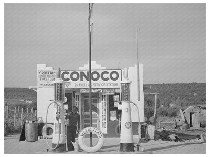 Modern Filling Station in Penasco New Mexico 1940
