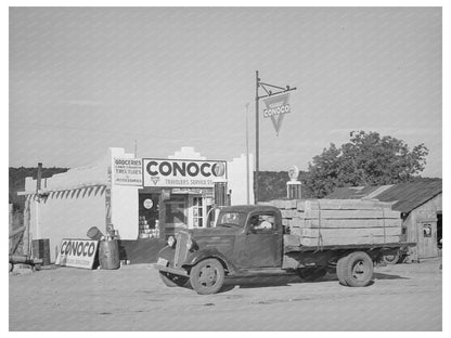 Vintage 1940 Truck at Filling Station in Penasco New Mexico