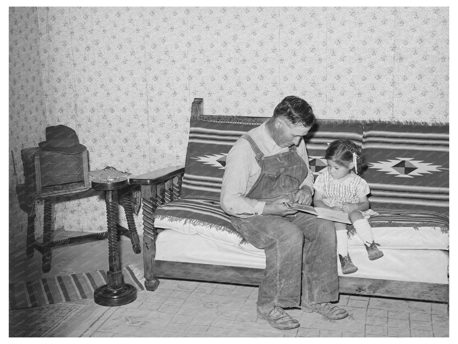 Spanish-American Farmer and Daughter in Taos County 1940